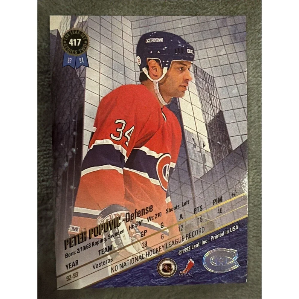 1993-94 Leaf - Peter Popovic #417 (RC)